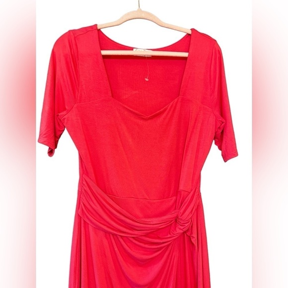 Maurices 24/7 Mock Wrap Knotted Waist Dress - Picture 3 of 4